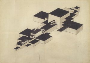 Projekt dla samolotu Supremolet Suprematist autorstwa Ilya Grigorevich Chashnik