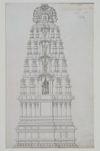 Pięciopiętrowy gopuram autorstwa Indian School