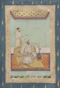 Abdul Ghaffar Khan Bahadur, ok. 1680 (nieprzezroczysta toaleta i złoto na papierze) autorstwa Indian School