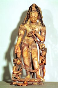 Figura Awalokiteśwary z Kaszmiru autorstwa Indian School