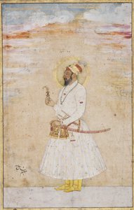 Azim us Shan Bahadur, ok. 1720 (nieprzezroczysta toaleta i złoto na papierze) autorstwa Indian School
