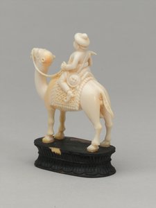 Czarny rycerz, figura szachowa, Indie, 1820 ok autorstwa Indian School