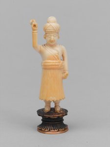 Czarny pionek, figura szachowa, Indie, 1820 ok autorstwa Indian School