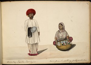 krawiec z Bombaju; Handlarka kobiet Bohori autorstwa Indian School