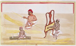 Krzesła Caning na eksport do Wielkiej Brytanii (pióro i atrament oraz toaleta na papierze) autorstwa Indian School