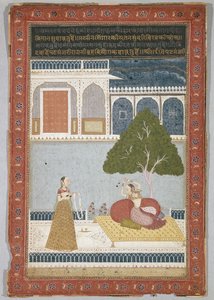 Desvarati Ragini, dat. 1768 (tempera na papierze wykładanym) autorstwa Indian School