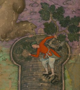 Fragment ilustracji z „Anv?r-i Suhayl? autorstwa Indian School