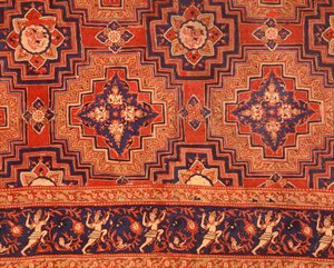 Tkanina z okresu Ayuttaya z tajskim wzorem (bawełna drukowana) autorstwa Indian School