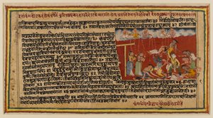 Folio z serii Bhagavata, ok. 1610-50 (wc na papierze) (retok z 499340) autorstwa Indian School