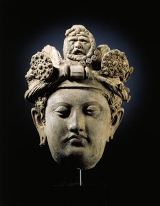 Szef bodhisattwy z Gandhara autorstwa Indian School