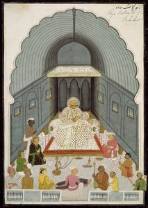 W. 70,4 Impreza muzyczna Fateh Singhs (1769-1818), ok. 1770-80 autorstwa Indian School
