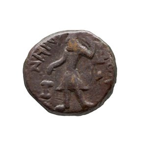 Moneta Kushan, AD 127-155 (miedź) autorstwa Indian School