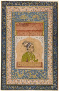 Miniaturowy portret Dary Shikoh, ok. 1640 (gwasz na papierze, oprawiony w kartę albumową) autorstwa Indian School