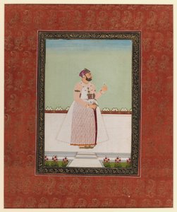 Munir al-Mulk Bahadur, 1875-1900 (nieprzezroczysta toaleta i złoto na papierze) autorstwa Indian School