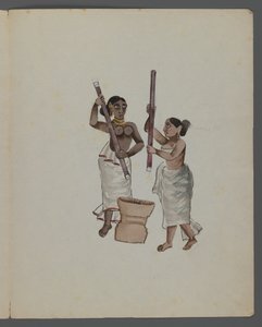 Jeden z zestawu dziewięciu zdjęć przedstawiających Indian w różnych zawodach (wc na papierze) autorstwa Indian School