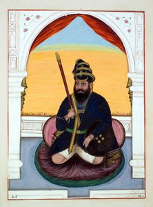 Phola Singh Nihang, z Królestwo Pendżabu, jego władcy i wodzowie, tom II, tom 30 studiów akwarelowych niezidentyfikowanego indyjskiego artysty, ok. 1840 (wc na papierze) autorstwa Indian School