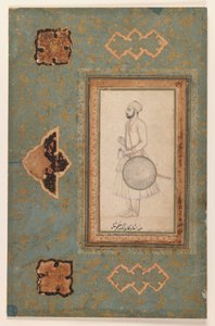 Portret Kuka Azama Shaha, ok. 1640 (atrament na papierze) autorstwa Indian School