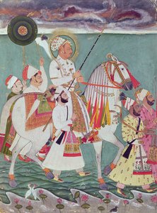 Portret Maharadży Ajita Singha z Jodhpur (1678-1724) autorstwa Indian School