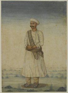 Portret mężczyzny (akwarela na papierze) autorstwa Indian School