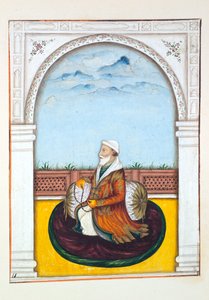 Rajah Dina Nath-Bahadur, z Królestwo Pendżabu, jego władcy i wodzowie, tom I, tom 27 studiów akwarelowych autorstwa niezidentyfikowanego artysty indyjskiego, ok. 1840 (wc na papierze) autorstwa Indian School