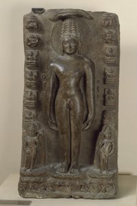 Płaskorzeźba przedstawiająca Vrishabhę, pierwszego Tirthankara autorstwa Indian School
