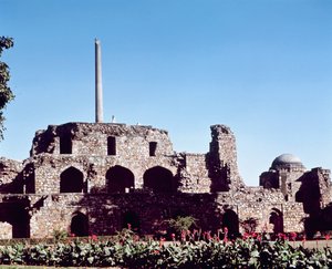Ruiny cytadeli Kotla Firuz Shah, założonej przez Firuza Shah Tughluqa (1351-88) autorstwa Indian School