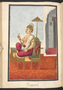 Sagara, król Ajodhji i przodek Ramy autorstwa Indian School