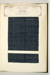 Striped Gingham, Palamcottah, Madras, Piece Goods, z The Collection of the Textile Manufacturers of India, autorstwa Johna Forbesa Watsona, opublikowanej w 1866 roku autorstwa Indian School