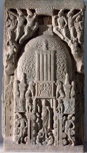 Płyta stupy (fragment reliefu, 225-325) autorstwa Indian School