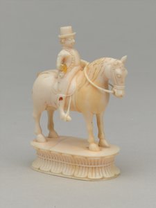 Biały rycerz, figura szachowa, Indie, 1820 ok autorstwa Indian School