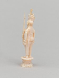 Biały pionek, figura szachowa, Indie, 1820 ok autorstwa Indian School