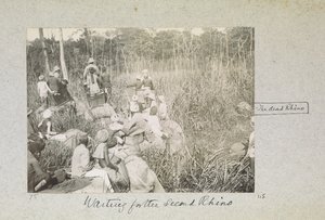 Oczekiwanie na drugiego nosorożca, „Kolekcja Curzona: Album migawek, odnoszący się głównie do czasów Lorda Curzona jako wicekróla Indii”, kwiecień 1901 autorstwa Indian photographer