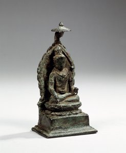 Środkowa jawajska figura Padmapaniego, koniec IX w. (brąz)