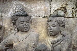 Detal na zewnątrz, kamień wulkaniczny AD 778-850