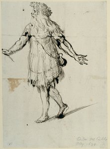 Druid, ok. 1638 (pióro i atrament na papierze) autorstwa Inigo Jones
