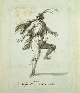 Fantastyczny niesforny kochanek (pióro i atrament na papierze) autorstwa Inigo Jones