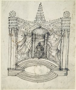 Tron (pióro i atrament na papierze) autorstwa Inigo Jones