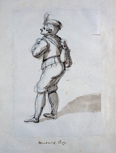 Chłopiec winiarza (pióro i atrament na papierze) autorstwa Inigo Jones