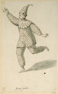 Zwiewny duch (pióro i atrament na papierze) autorstwa Inigo Jones