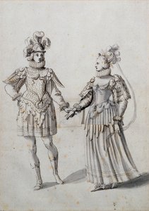 Wpływy gwiazd (pióro i atrament na papierze) autorstwa Inigo Jones