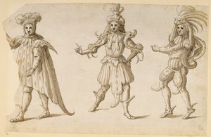 Trzy dni, c1611 (pióro i atrament na papierze) autorstwa Inigo Jones