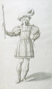 Pochodnia (pióro i atrament na papierze) autorstwa Inigo Jones