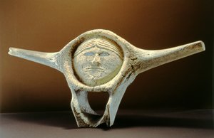 Głowa Janusa, z Cape Dorset (kręgi wielorybów) (szczegóły patrz 228681)