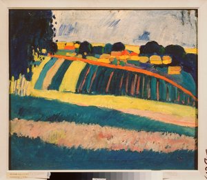 Pejzaż z drogą (Pejzaż z drogą) - Obraz Iosiph Solomonovich Shkolnik (1883-1926), olej na płótnie, ok. 1910 - Sztuka rosyjska, XX wiek, awangarda - Państwowe Muzeum Sztuki Radishchev, Saratów (Rosja) autorstwa Iosiph Solomonovich Shkolnik