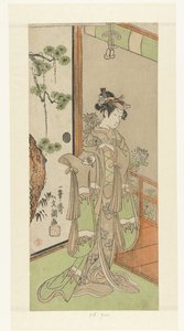 Aktor Onoe Tamizo w roli kobiecej autorstwa Ippitsusai Bunchō