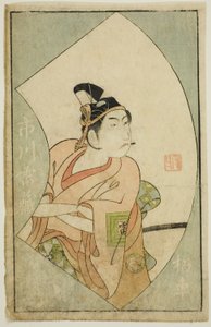 Aktor Ichikawa Raizo II, z „Księgi obrazkowej fanów sceny (Ehon Butai Ogi)”