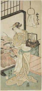 Herbata Ac i Yamashita Kinsaku Dobra jak Ome, Przyjazna żona, Członek Te Pay To Nue Forest One Night Target, Performance To Nakamura Te E Venth Gate, 1770 autorstwa Ippitsusai Bunchō