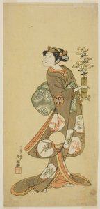 Aktor Yamashita Kyonosuke I w kobiecej roli autorstwa Ippitsusai Bunchō