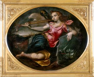 Sława, dzieło Ippolito Scarselli, znanego również jako lo Scarsellino, zachowane w Galerii Estense w Modenie