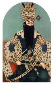 Portret af Fateh do Shah autorstwa Iran Mihr Ali